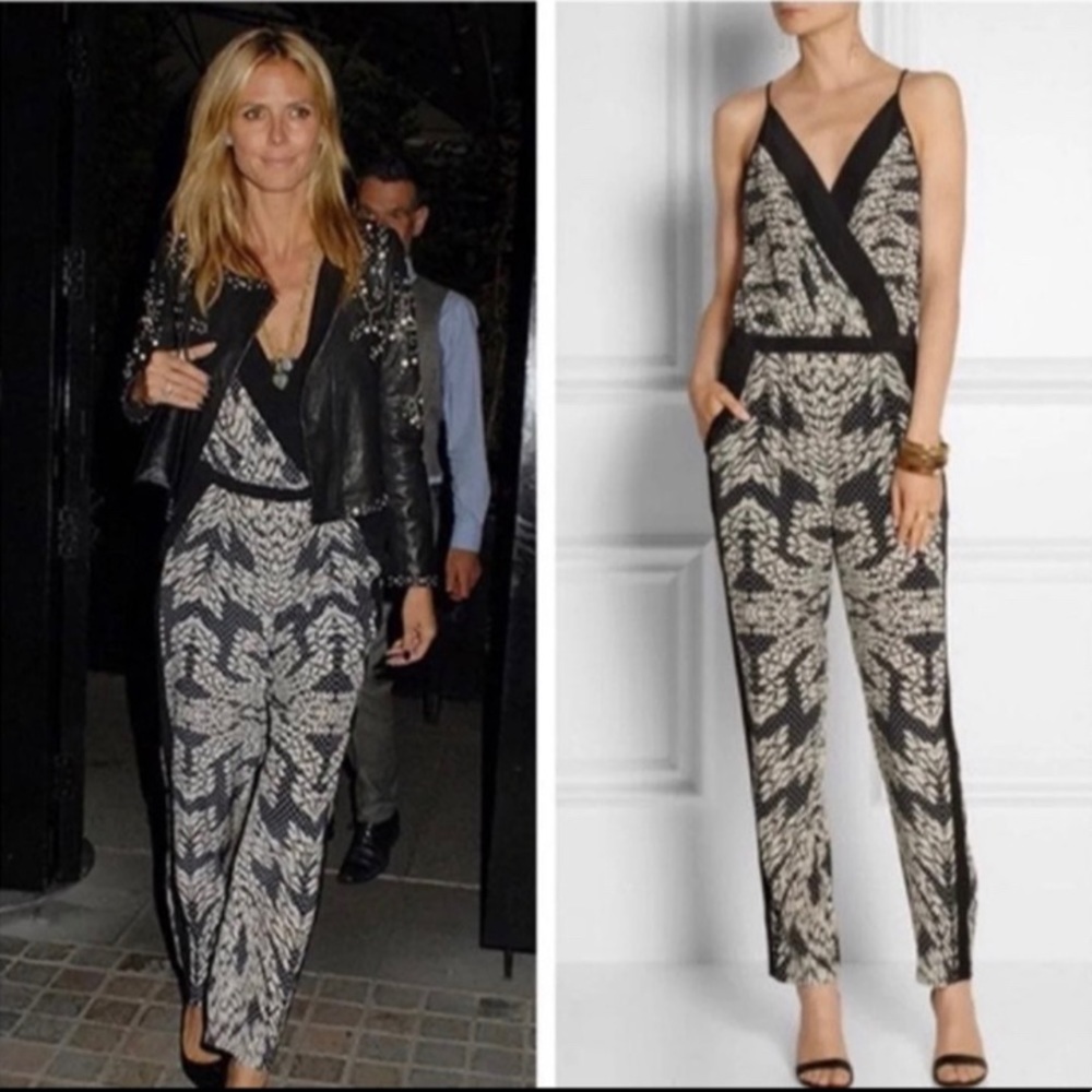 Diane Von Furstenberg Shany Silk Jumpsuit sz 2